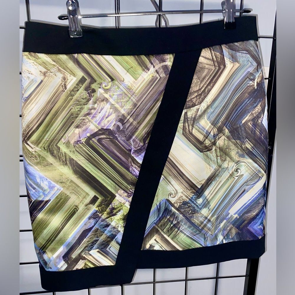 Ted Baker Lucilia geometric print mini skirt EUC